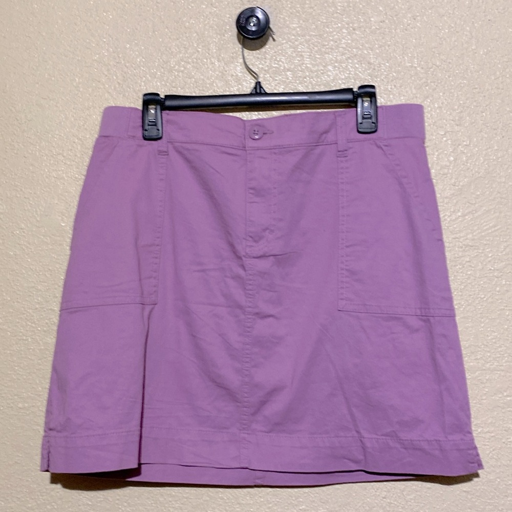 Lee Skort L Stretchy Skirt with Shorts Pockets Mid Rise Light Lavender Purple